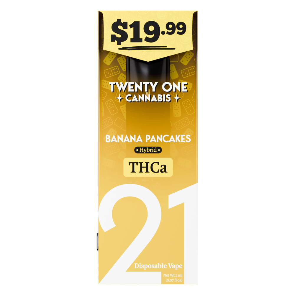 Twenty One Cannabis Disposable 2ml THCA Pre-Priced 19.99 (6 Pack) (By Mellow Fellow)