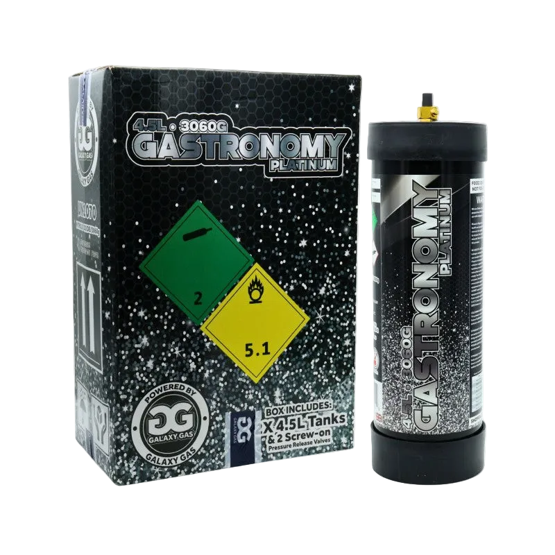 Galaxy Gas Gastronomy Platinum 4.5L 3060g N2O Tank 2 Count