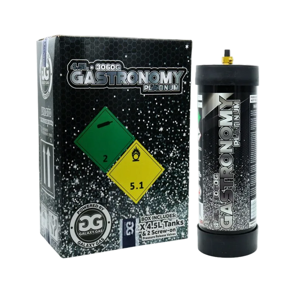 Galaxy Gas Gastronomy Platinum 4.5L 3060g N2O Tank 2 Count