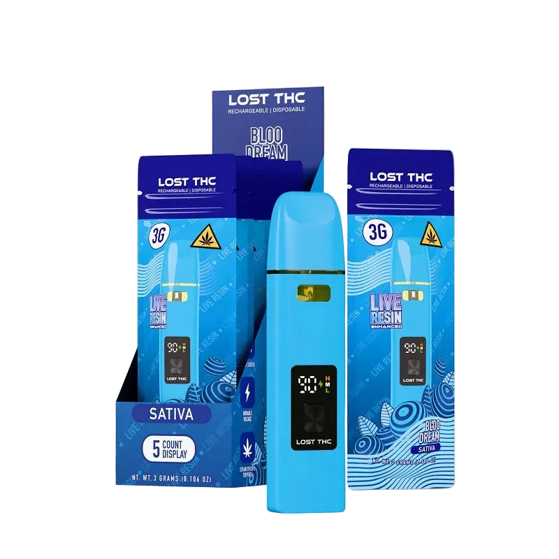 Lost THC THCA Live Resin 3g V4 Disposable $17.99 (5 Pack)