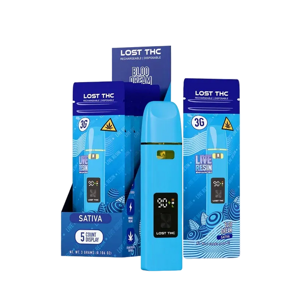 Lost THC THCA Live Resin 3g V4 Disposable $17.99 (5 Pack)