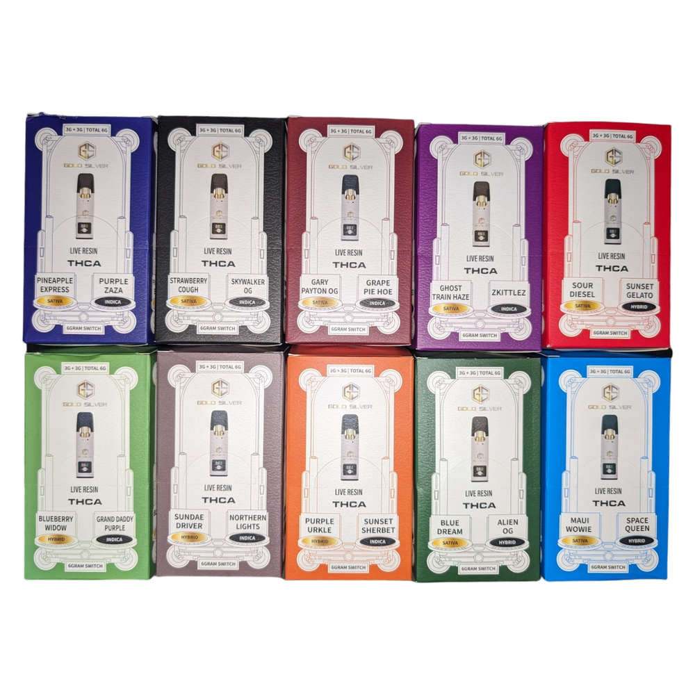 Gold Silver THCA Live Resin 6Gram Switch Disposable (GS)