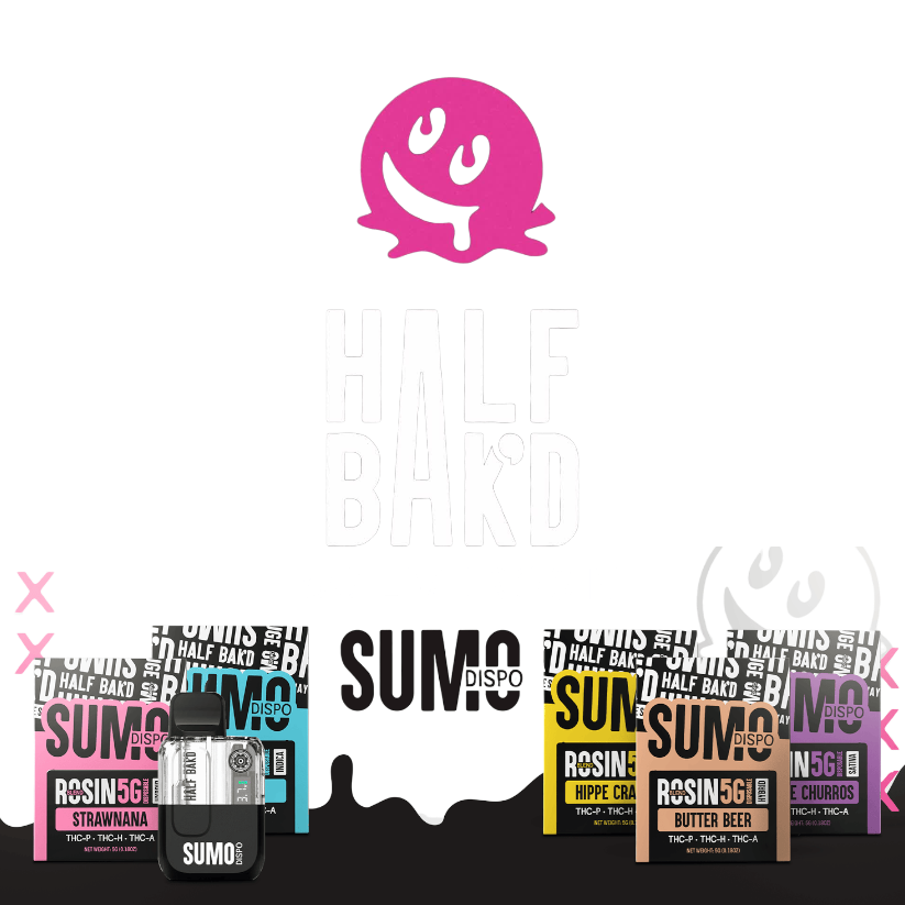 Half Bak'D Live Resin Sumo 5G Disposable (5 Pack)
