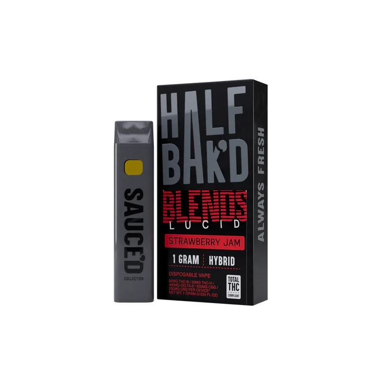 Half Bak'd Live Resin Sauce'd Blends 1g Disposable (5pack)