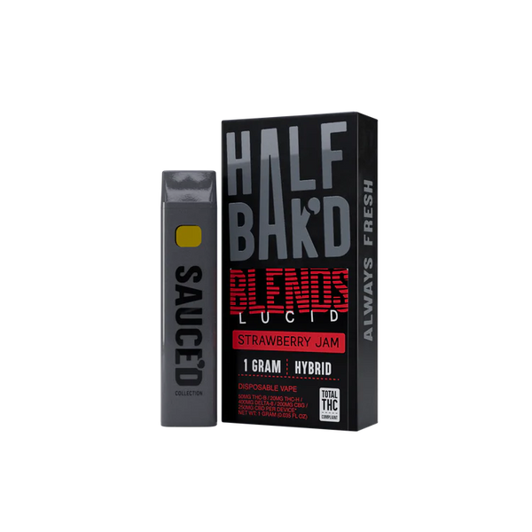 Half Bak'd Live Resin Sauce'd Blends 1g Disposable (5pack)