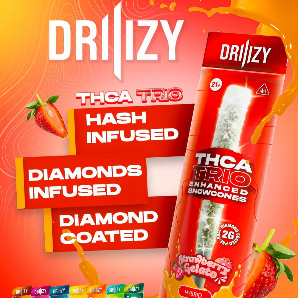 Driiizy THCA Trio Enhanced snowcones 1 x 2g Diamond Pre Roll