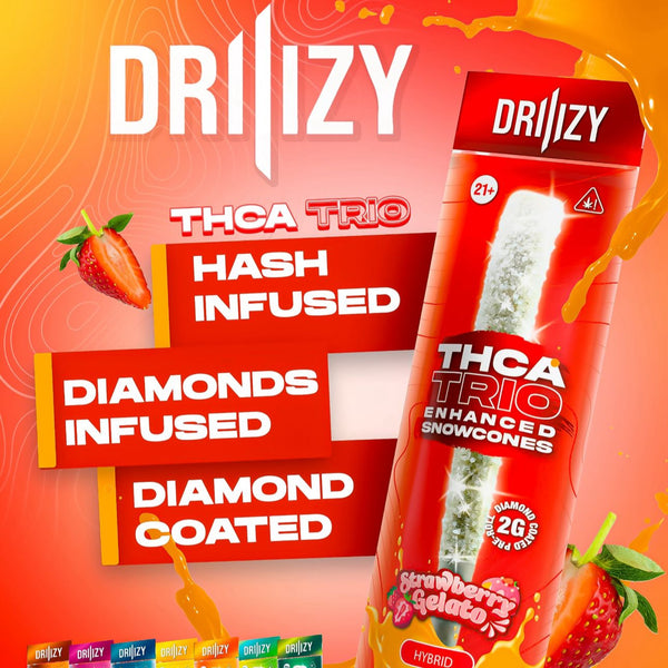 Driiizy THCA Trio Enhanced snowcones 1 x 2g Diamond Pre Roll