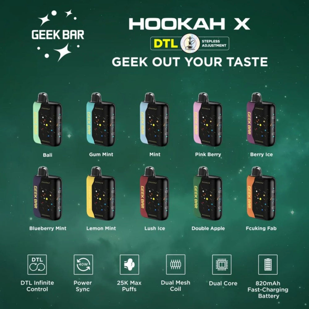 Geek Bar Hookah X DTL 25k (5pack)