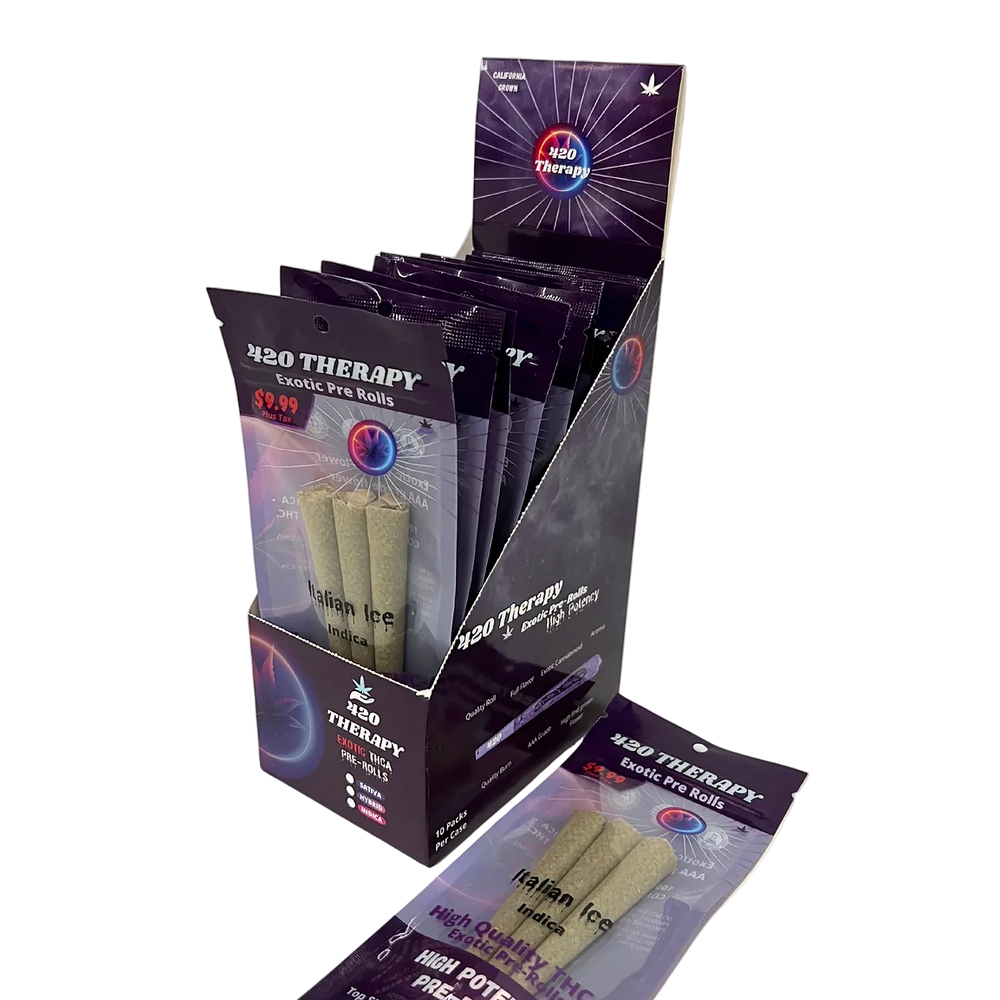 420 Therapy Exotic THCA Prerolls 3pk $9.99 (10ct)