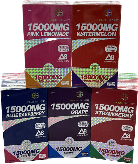 Gold Silver 15,000 Gummies Delta 8 (GS)