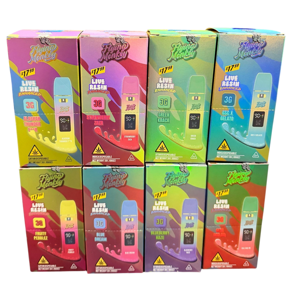 Flying Monkey Live Resin Enhanced Disposable 3g $17.99 (5pk)