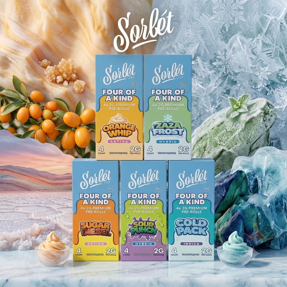 Sorbet Four Of A Kind 4pk x 2g Pre-rolls (10 pack)