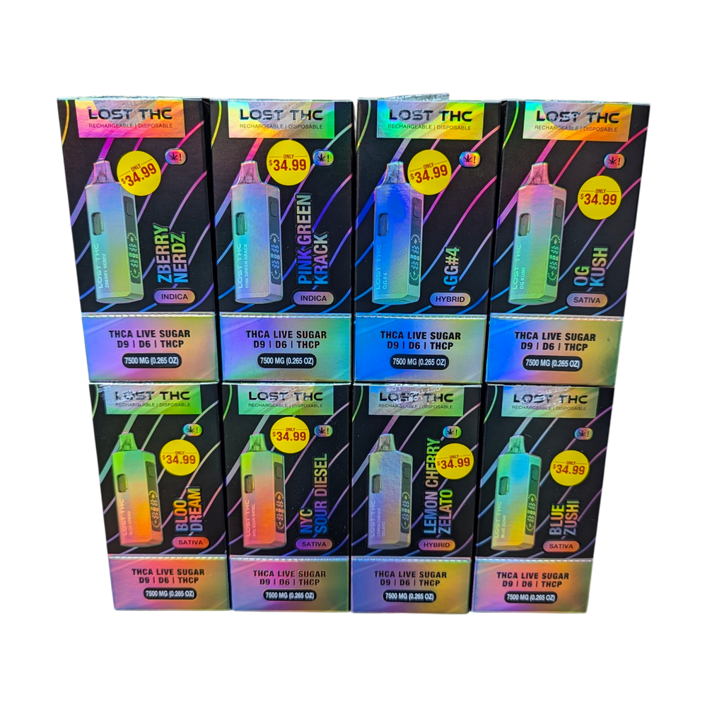 Lost THC THCA Live Sugar 7.5g Disposable 34.99 (5pack)