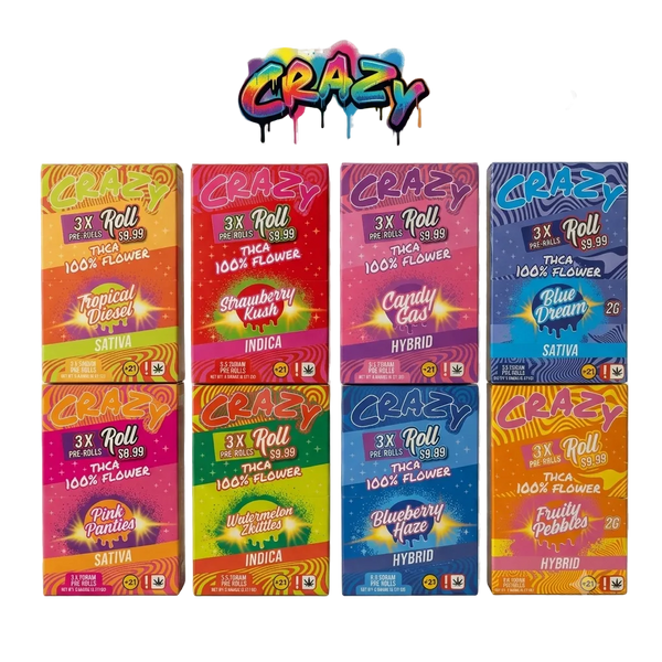 Crazy 3x pre-roll $9.99 (10pack)