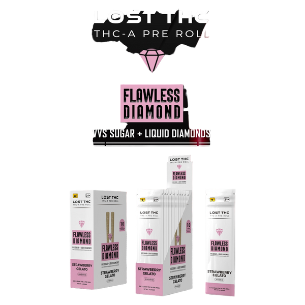Lost THC Flawless Diamond Preroll 2x2g (10pack)(GS)